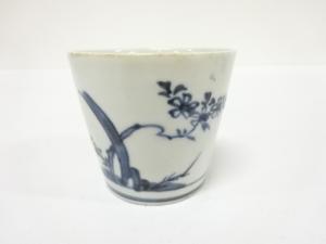 古伊万里　染付　桜　蕎麦猪口